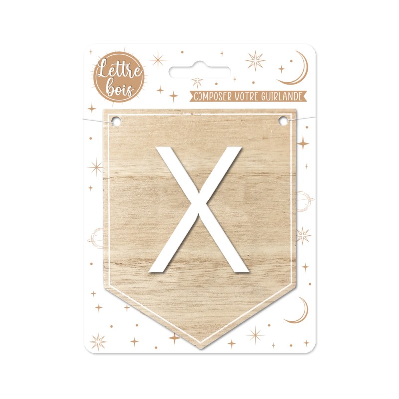 PLAQUE X POUR GUIRLANDE ALPHABET