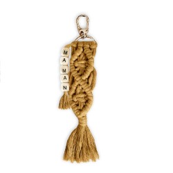 PORTE CLE MACRAME "MAMAN"