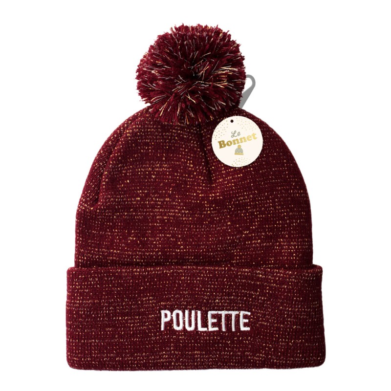 BONNET POMPON PAILLETTES "POULETTE"