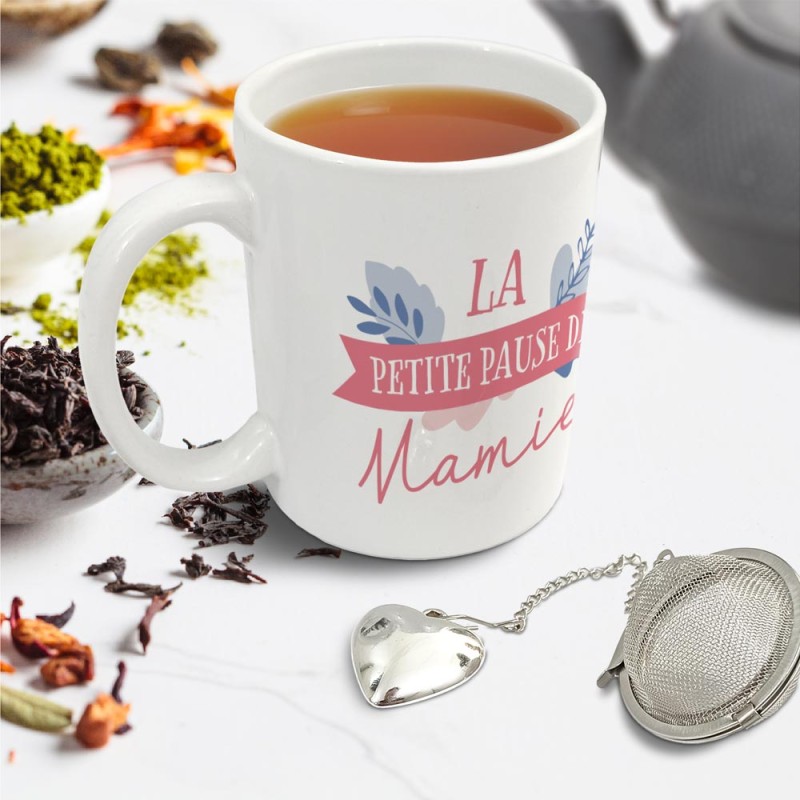 COFFRET MUG BOULE A THE "MAMIE"