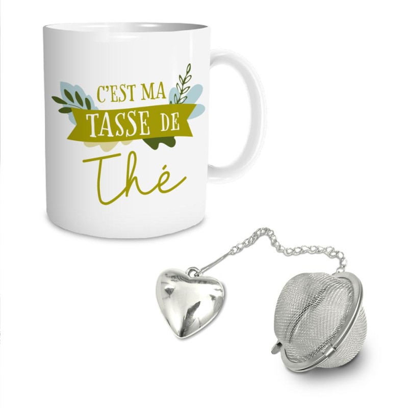 COFFRET MUG BOULE A THE "TASSE DE THE"