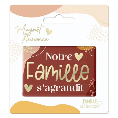 MAGNET ANNONCE "FAMILLE S AGRANDIT"