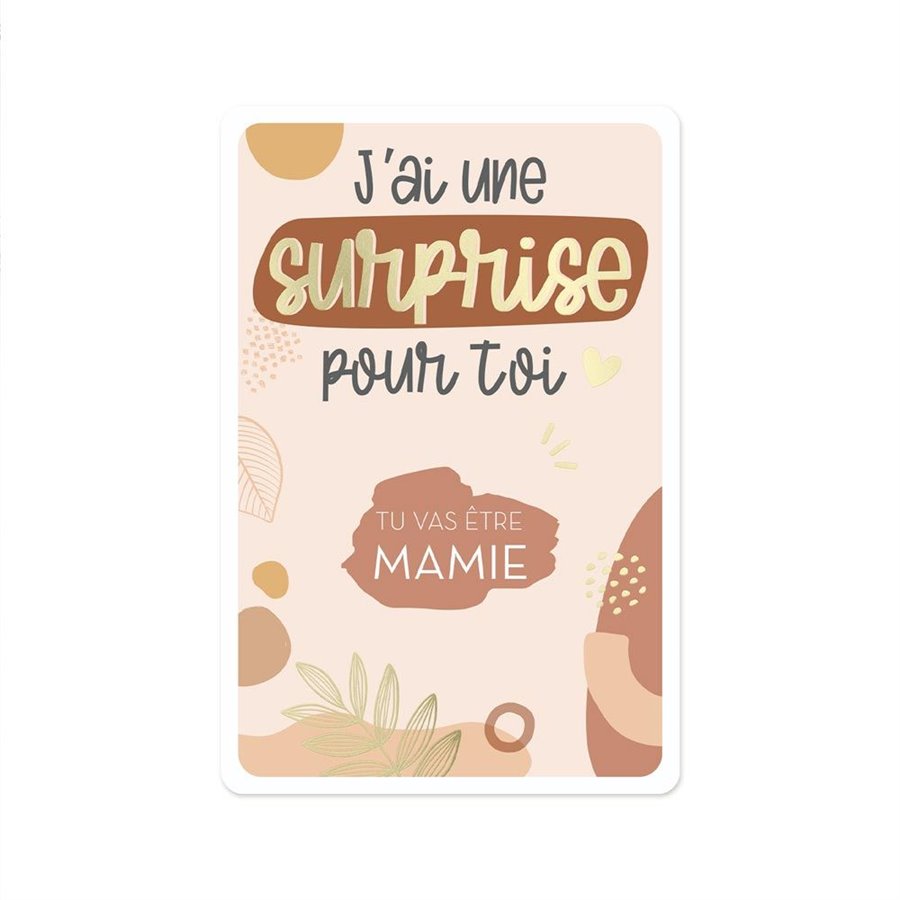 CARTE A GRATTER ANNONCE "MAMIE"