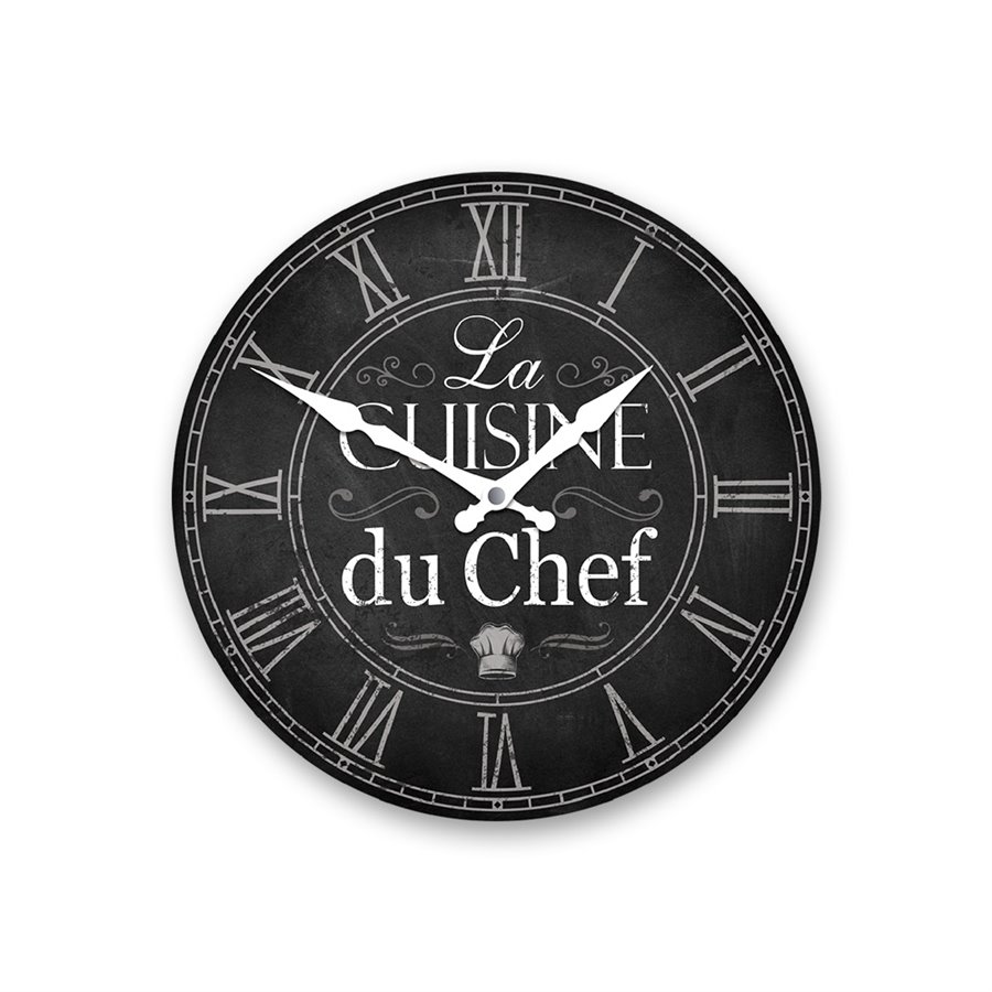 HORLOGE RONDE "CUISINE DU CHEF"