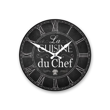 HORLOGE RONDE "CUISINE DU CHEF"