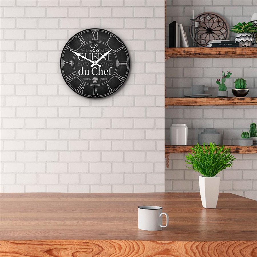 HORLOGE RONDE "CUISINE DU CHEF"