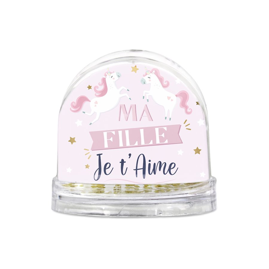 BOULE A NEIGE "MA FILLE JE T'AIME"