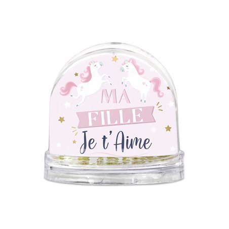 BOULE A NEIGE "MA FILLE JE T'AIME"