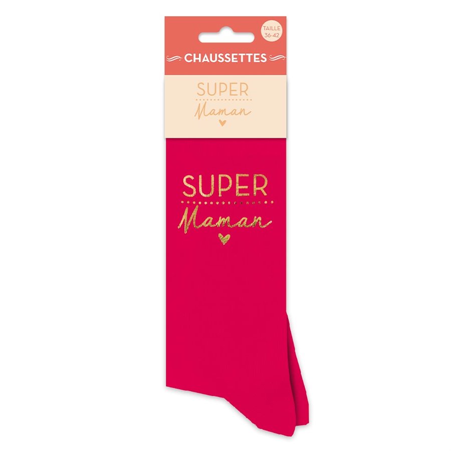 CHAUSSETTES "SUPER MAMAN"