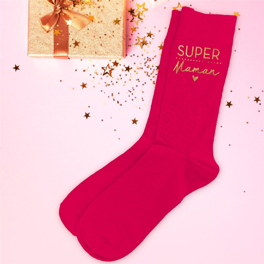 CHAUSSETTES "SUPER MAMAN"