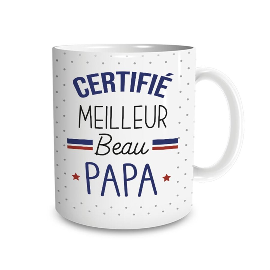 MUG "CERTIFIE MEILLEUR BEAU PAPA