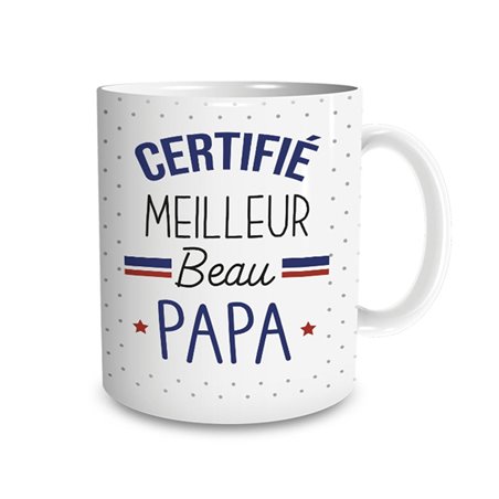 MUG "CERTIFIE MEILLEUR BEAU PAPA