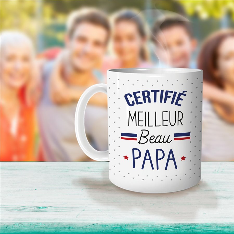 MUG "CERTIFIE MEILLEUR BEAU PAPA