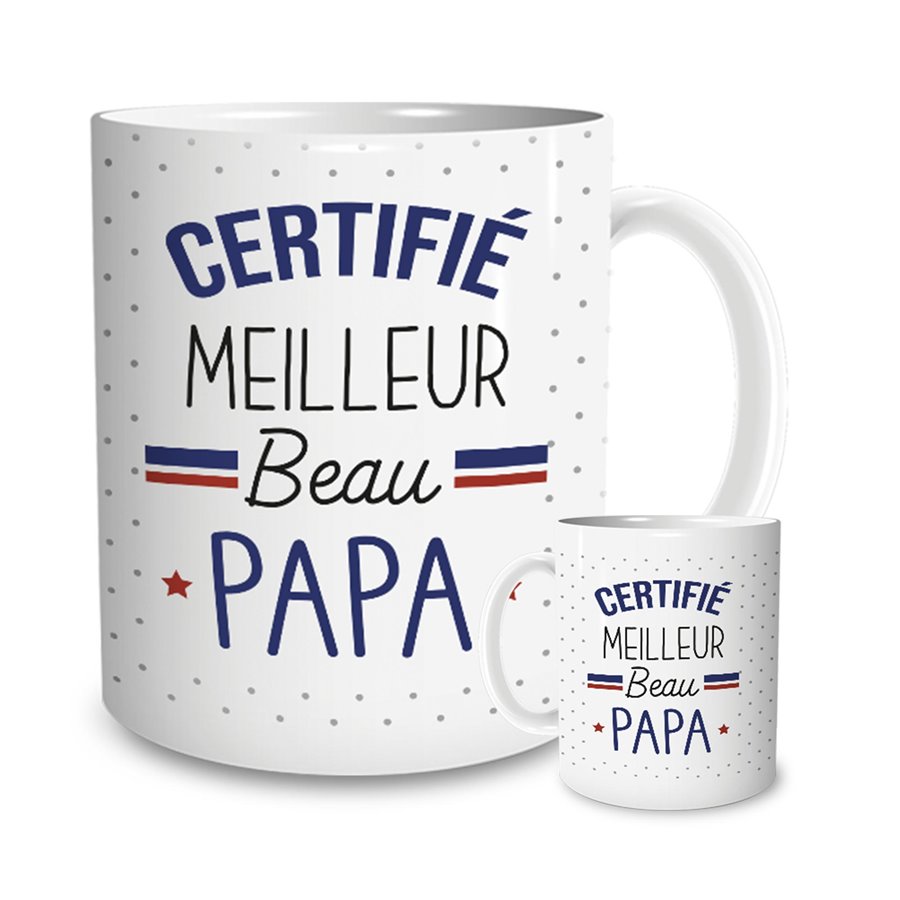 MUG "CERTIFIE MEILLEUR BEAU PAPA