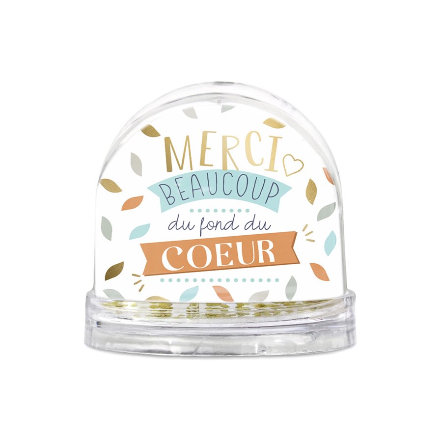 BOULE A NEIGE "MERCI BEAUCOUP"