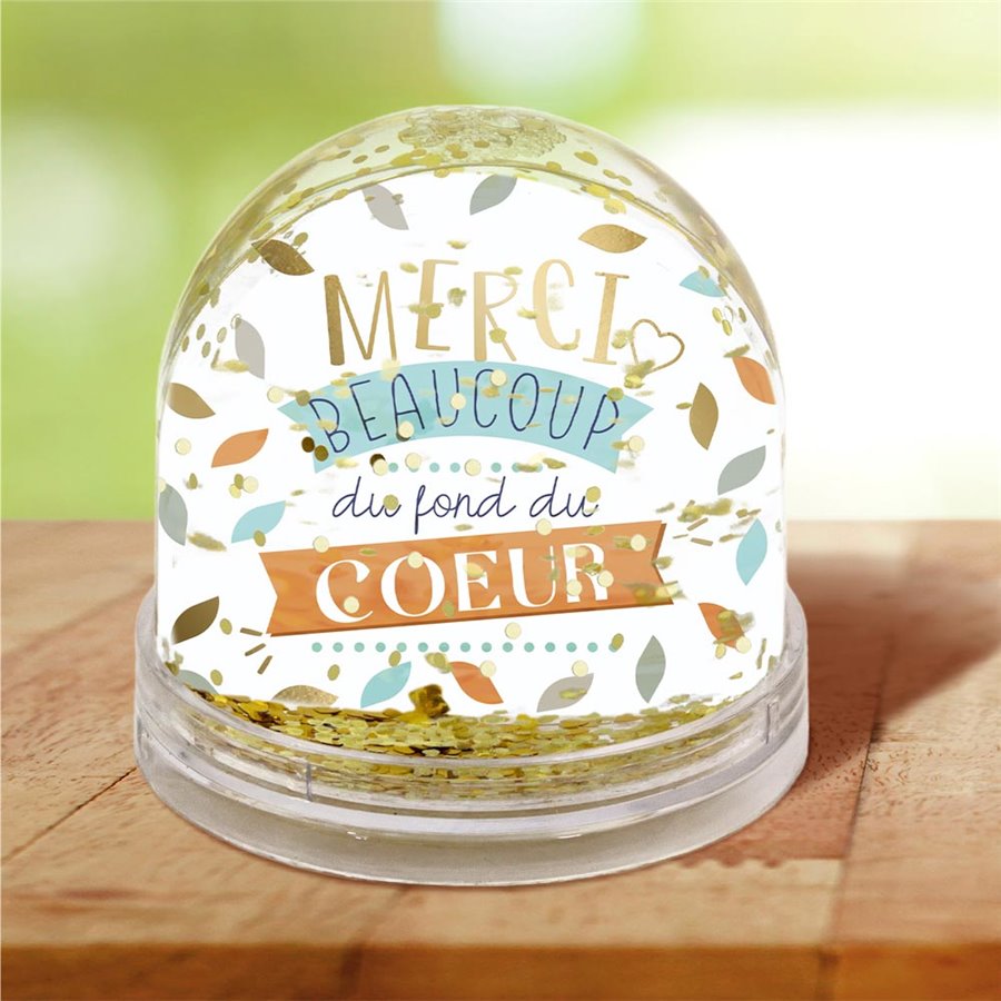 BOULE A NEIGE "MERCI BEAUCOUP"