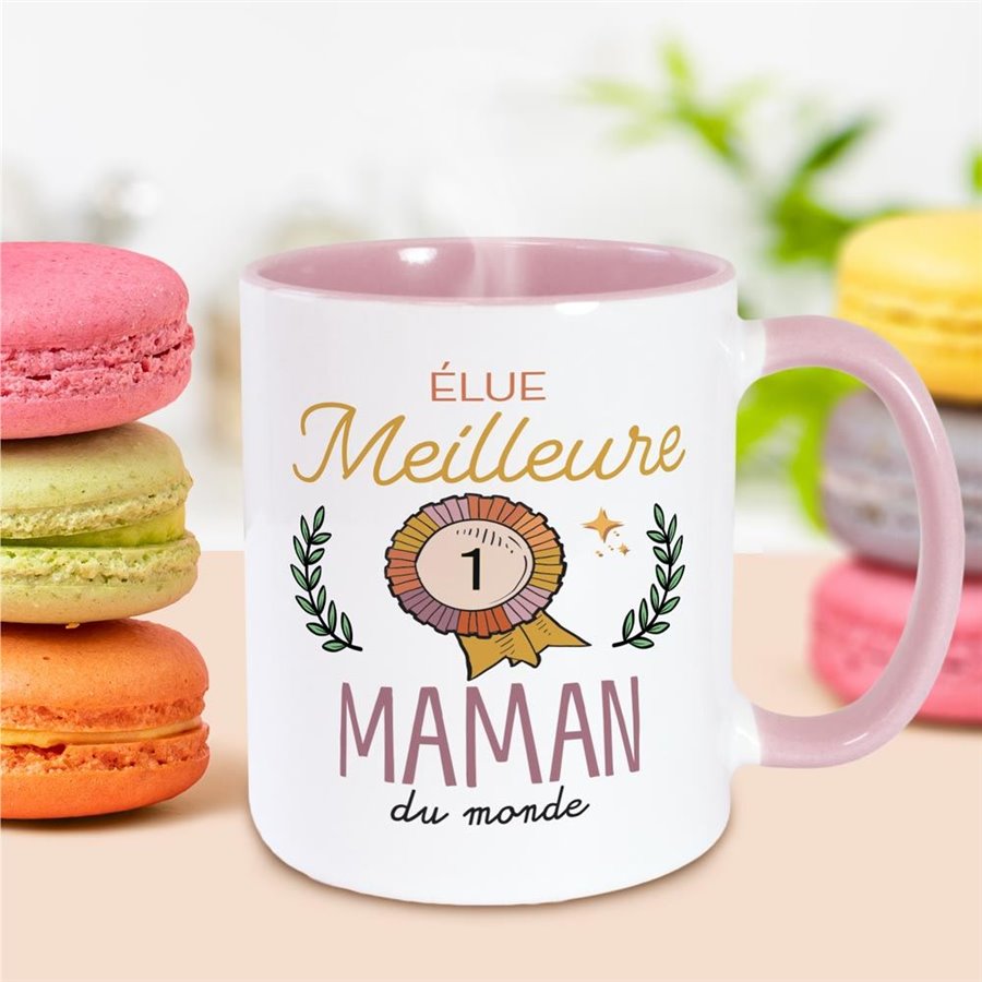 MUG ROSE ELUE MEILLEURE MAMAN