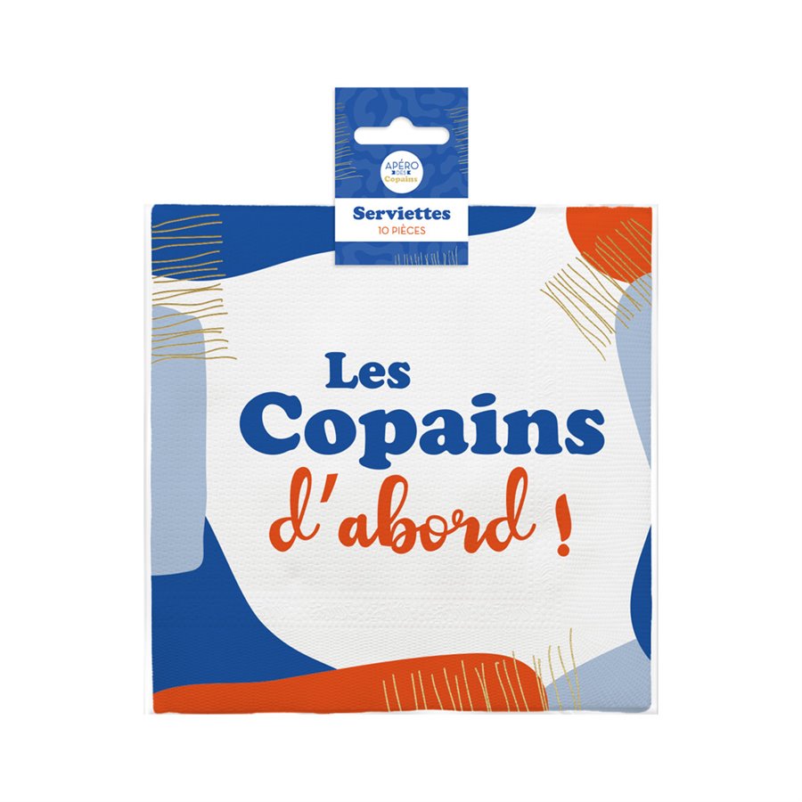 SERVIETTES 10 PCS APERO DES COPAINS