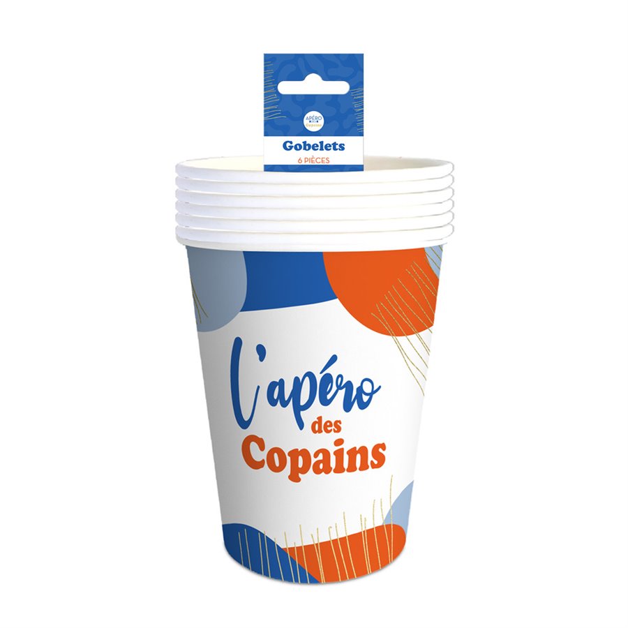 GOBELETS 6 PCS APERO DES COPAINS