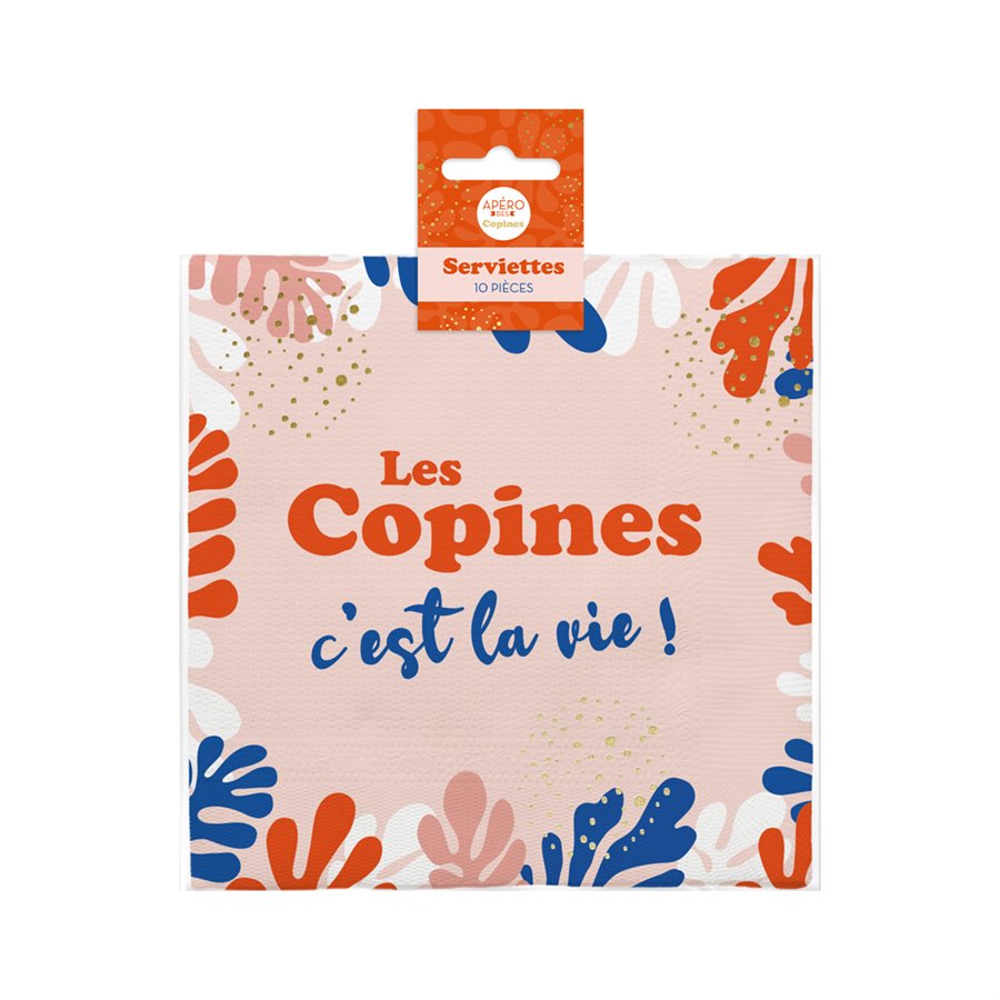 SERVIETTES 10 PCS APERO DES COPINES