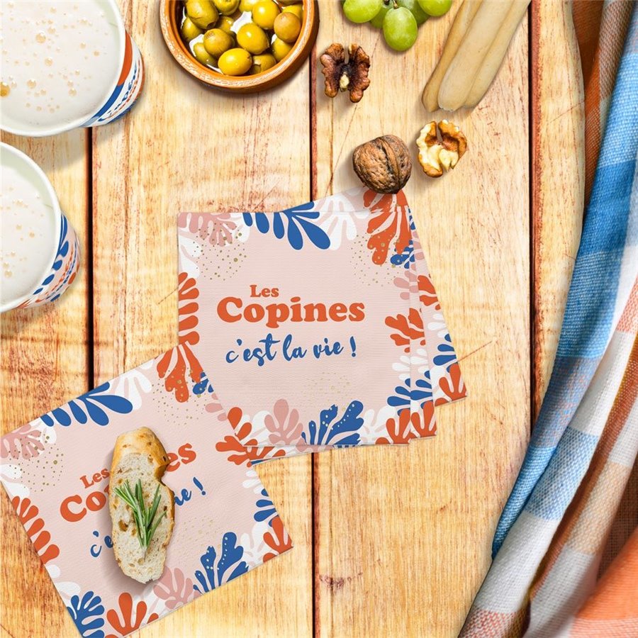 SERVIETTES 10 PCS APERO DES COPINES