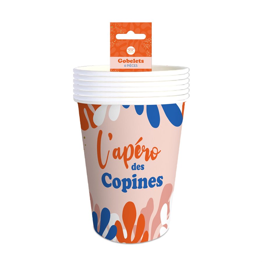 GOBELETS 6 PCS APERO DES COPINES