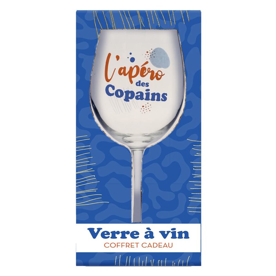 COFFRET VERRE A VIN APERO DES COPAINS