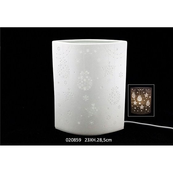 LAMPE PORCELAINE DECO NOEL GM 