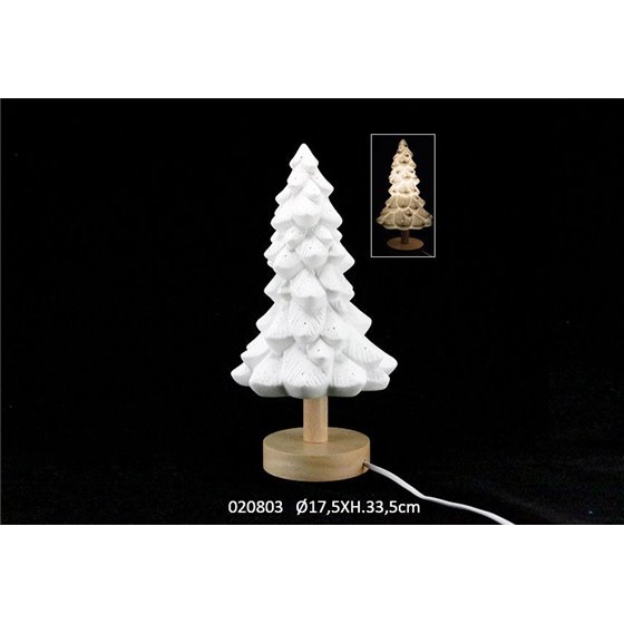 LAMPE PORCELAINE SAPIN 