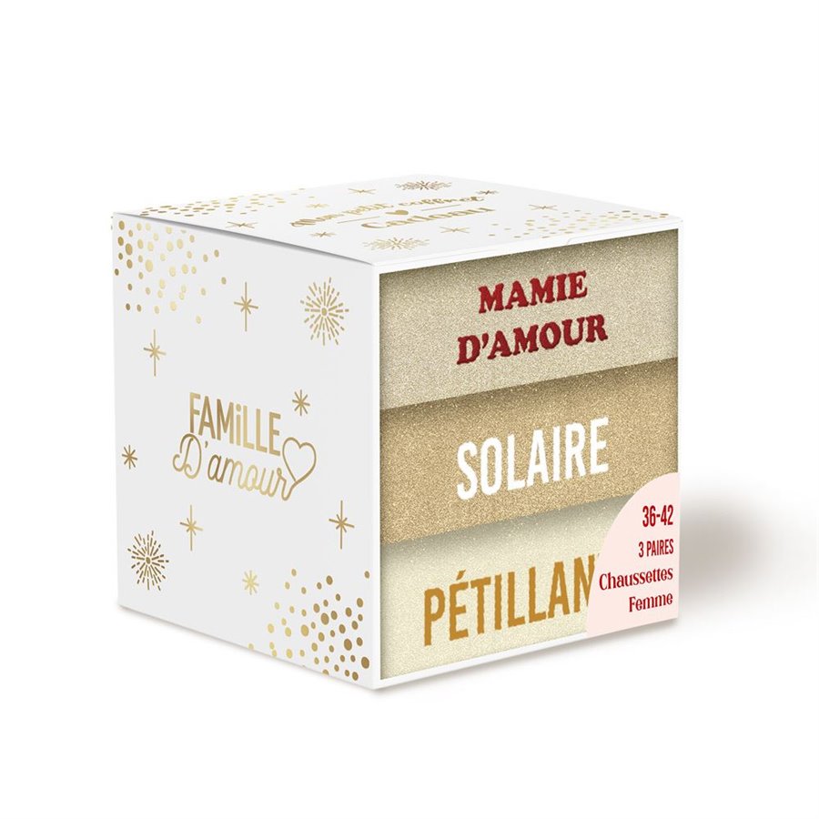 COFFRET TRIO CHAUSSETTES PAILLETTES MAMIE