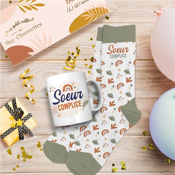 COFFRET MUG/CHAUSSETTES SOEUR COMPLICE