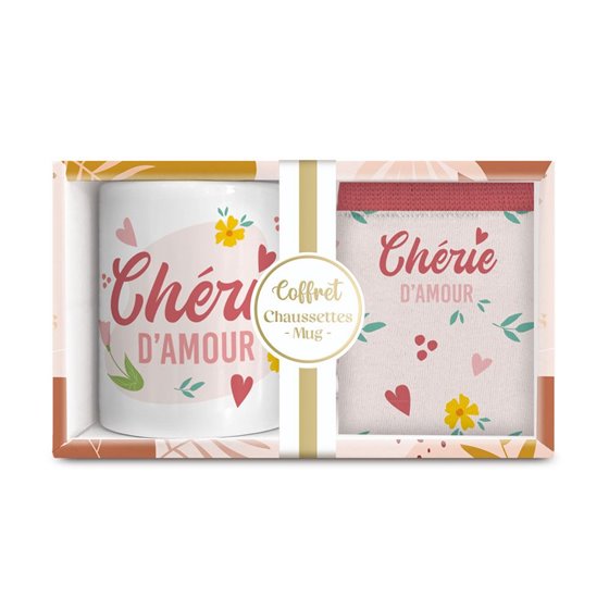 COFFRET MUG/CHAUSSETTES MON CHERI