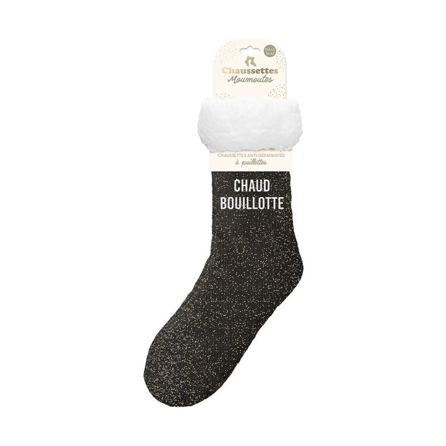 CHAUSSETTES MOUMOUTES PAILLETTES CHAUD BOUILLOTTE