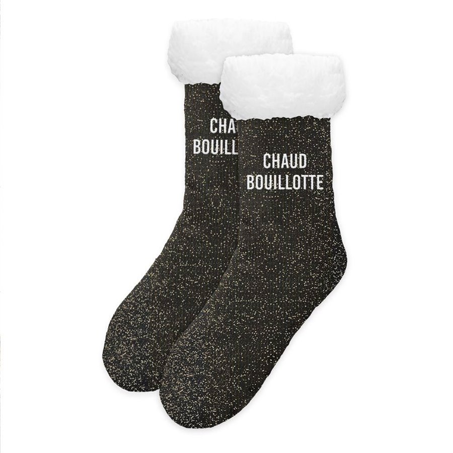 CHAUSSETTES MOUMOUTES PAILLETTES CHAUD BOUILLOTTE