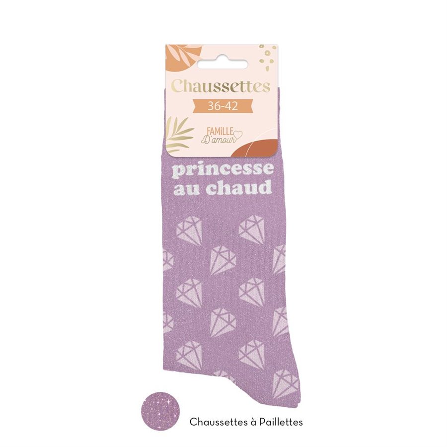 CHAUSSETTES PAILLETTES PRINCESSE AU CHAUD