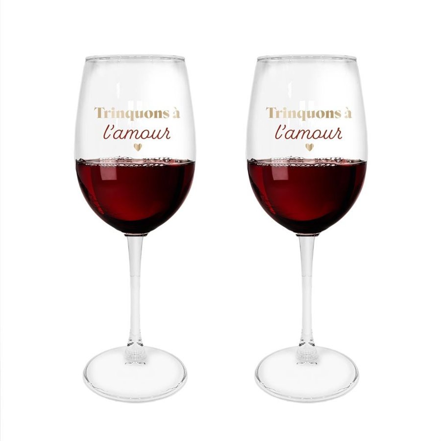 COFFRET DUO VERRES VIN SAINT VALENTIN 