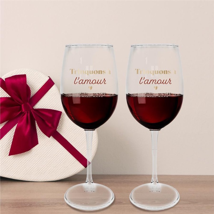 COFFRET DUO VERRES VIN SAINT VALENTIN 