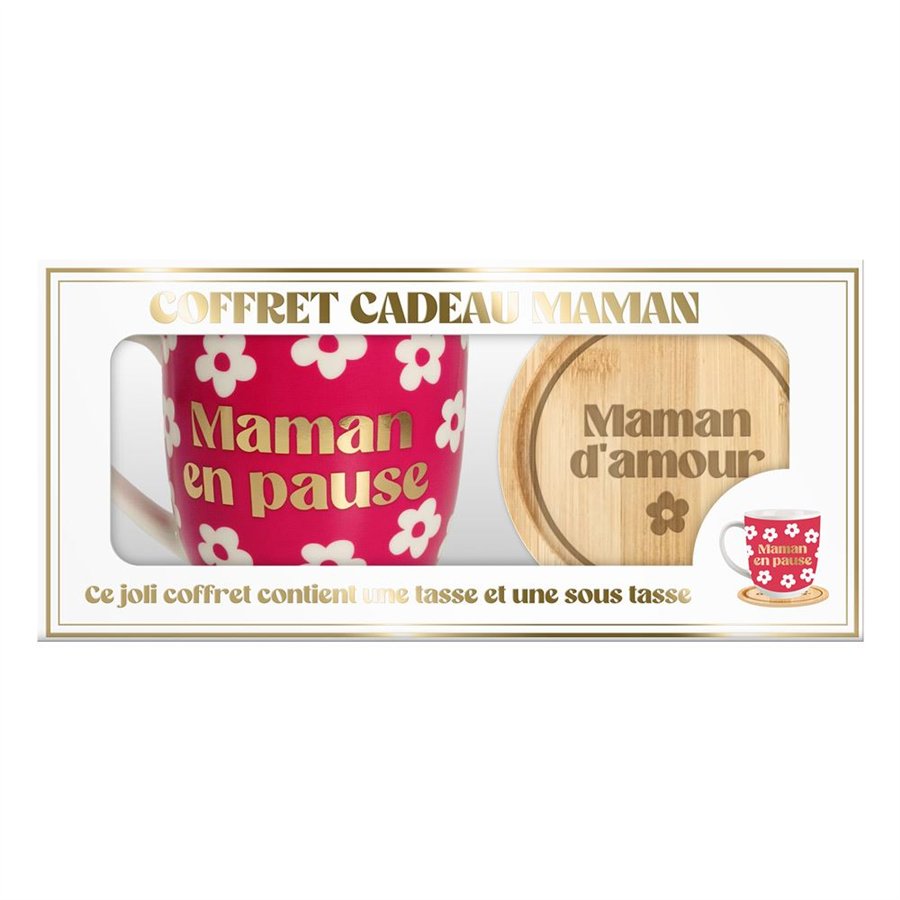 COFFRET CADEAU TASSE MAMAN EN PAUSE