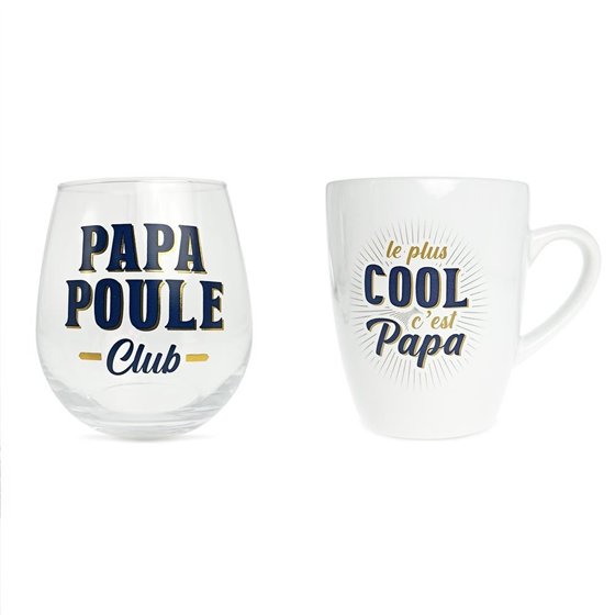 COFFRET VERRE ET TASSE PAPA