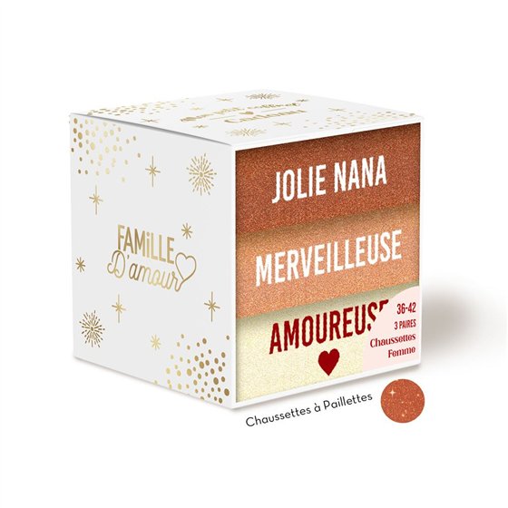 COFFRET TRIO CHAUSSETTES PAILLETTES JOLIE NANA