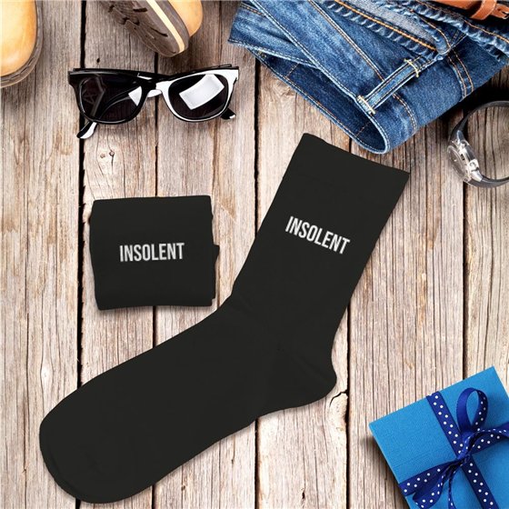 CHAUSSETTES NOIRES INSOLENT HOMME  