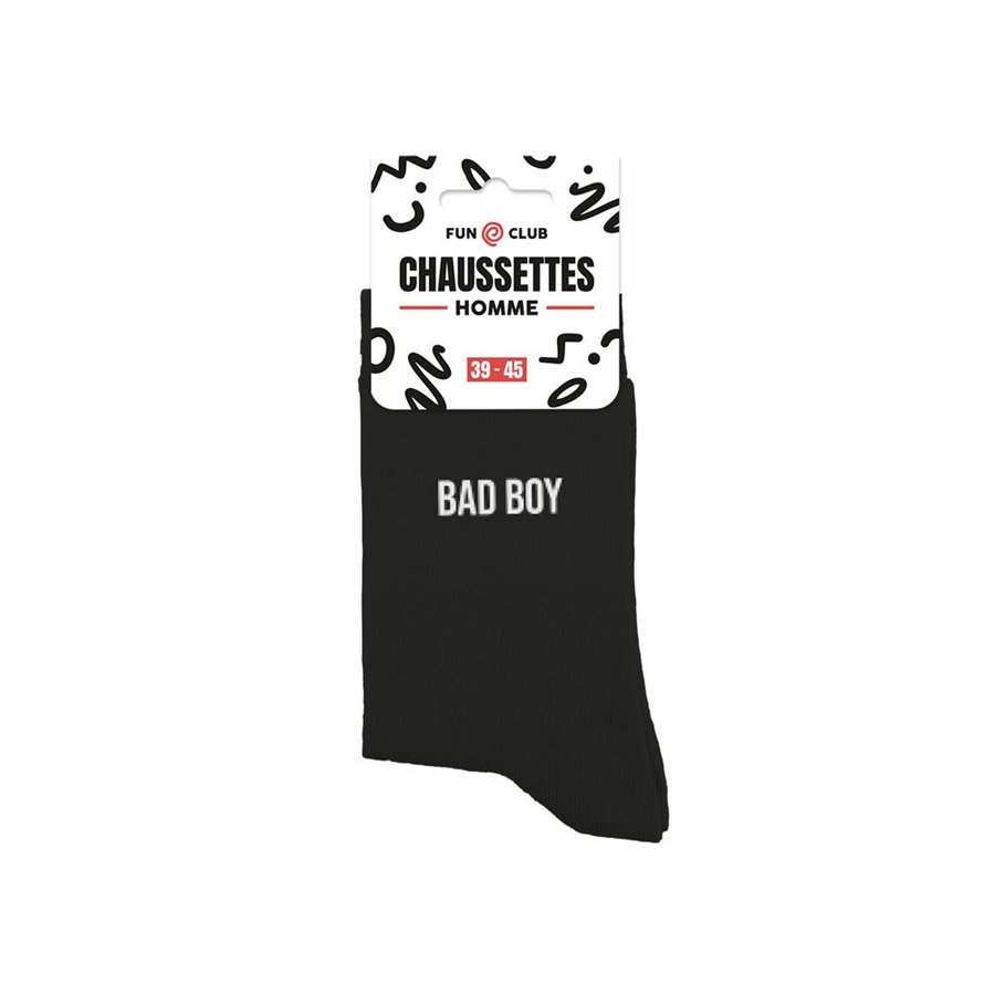 CHAUSSETTES NOIRES BAD BOY HOMME  