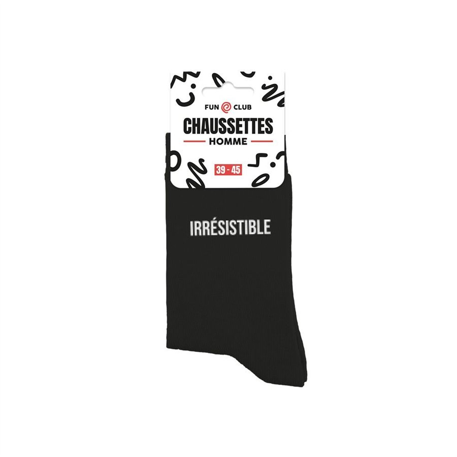 CHAUSSETTES NOIRES IRRESISTIBLE HOMME
