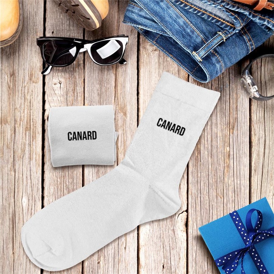 CHAUSSETTES BLANCHES CANARD HOMME  