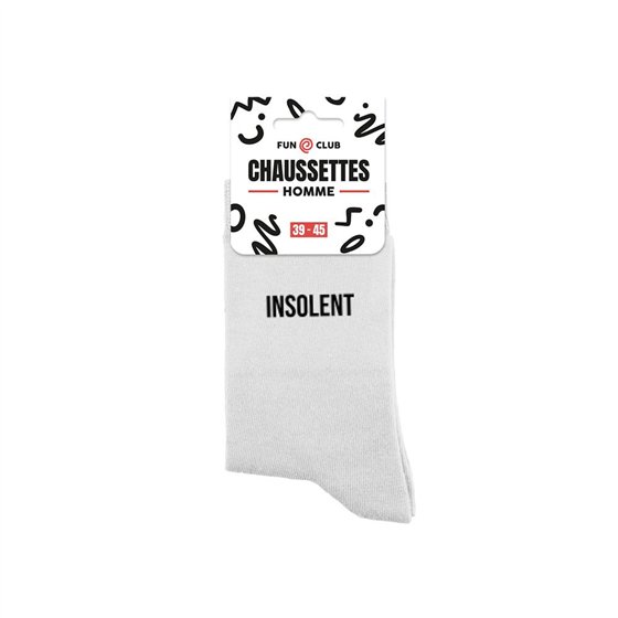 CHAUSSETTES BLANCHES INSOLENT HOMME  