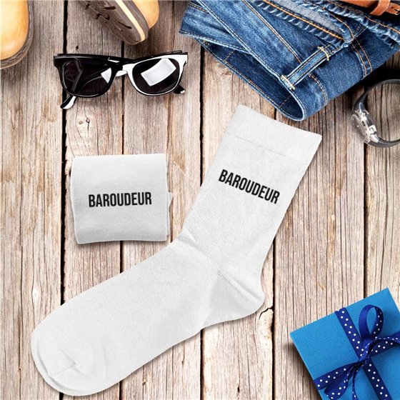 CHAUSSETTES BLANCHES BAROUDEUR HOMME
