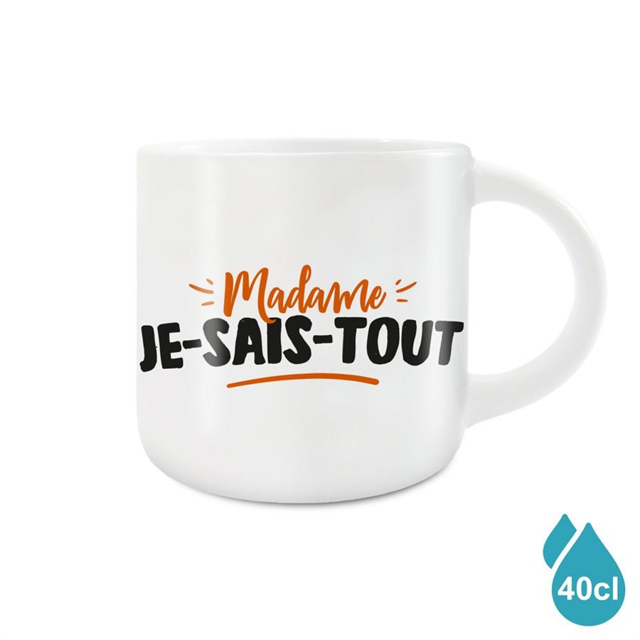 GRAND MUG MADAME JE SAIS TOUT
