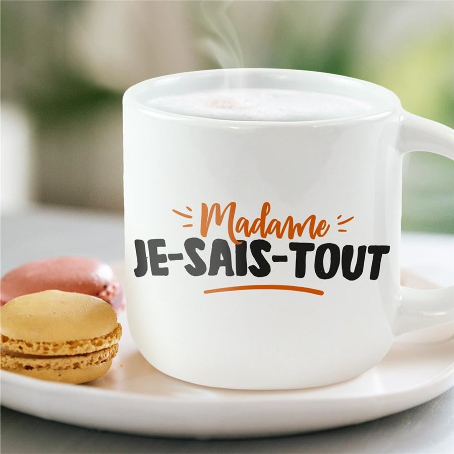 GRAND MUG MADAME JE SAIS TOUT
