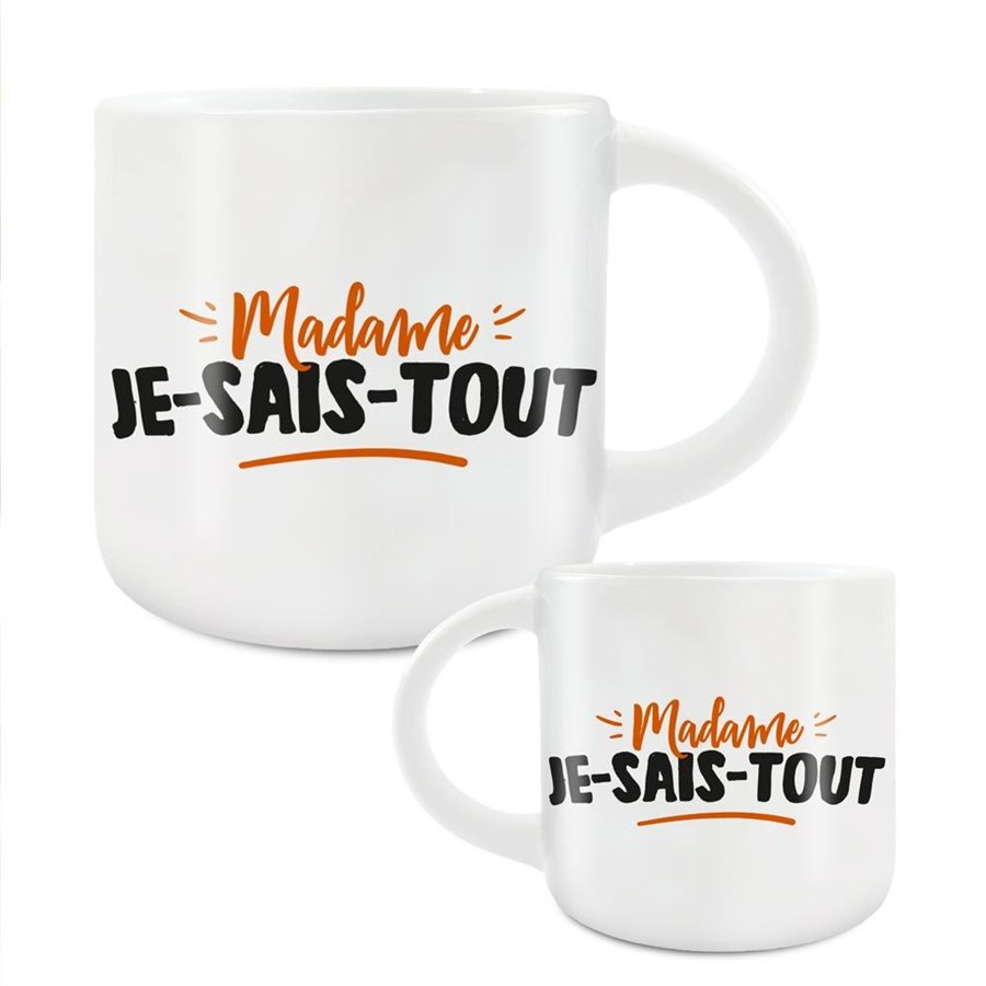 GRAND MUG MADAME JE SAIS TOUT
