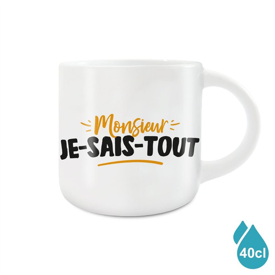 GRAND MUG MONSIEUR JE SAIS TOUT
